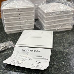 12 White Vinyl Post Caps 5x5 SIEDiNLAR railing twelve new toppers